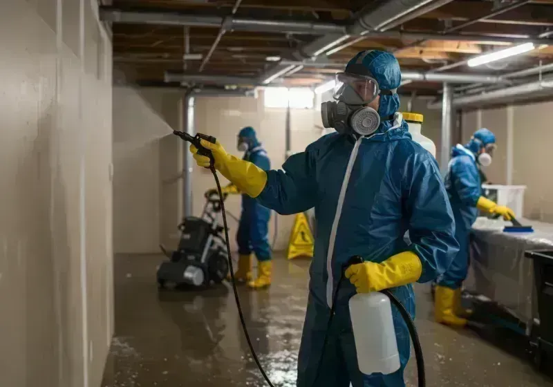 Basement Sanitization and Antimicrobial Treatment process in Mascoutah, IL